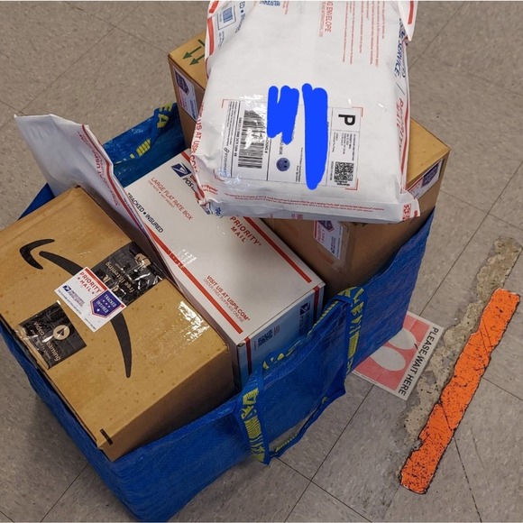 IKEA FRAKTA - Five (5) Large Blue Reusable Shopping Bag Laundry Tote Bag NWT - Picture 4 of 10